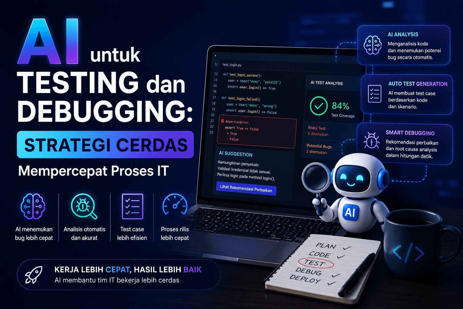 AI untuk Testing dan Debugging: Strategi Cerdas Mempercepat Proses IT